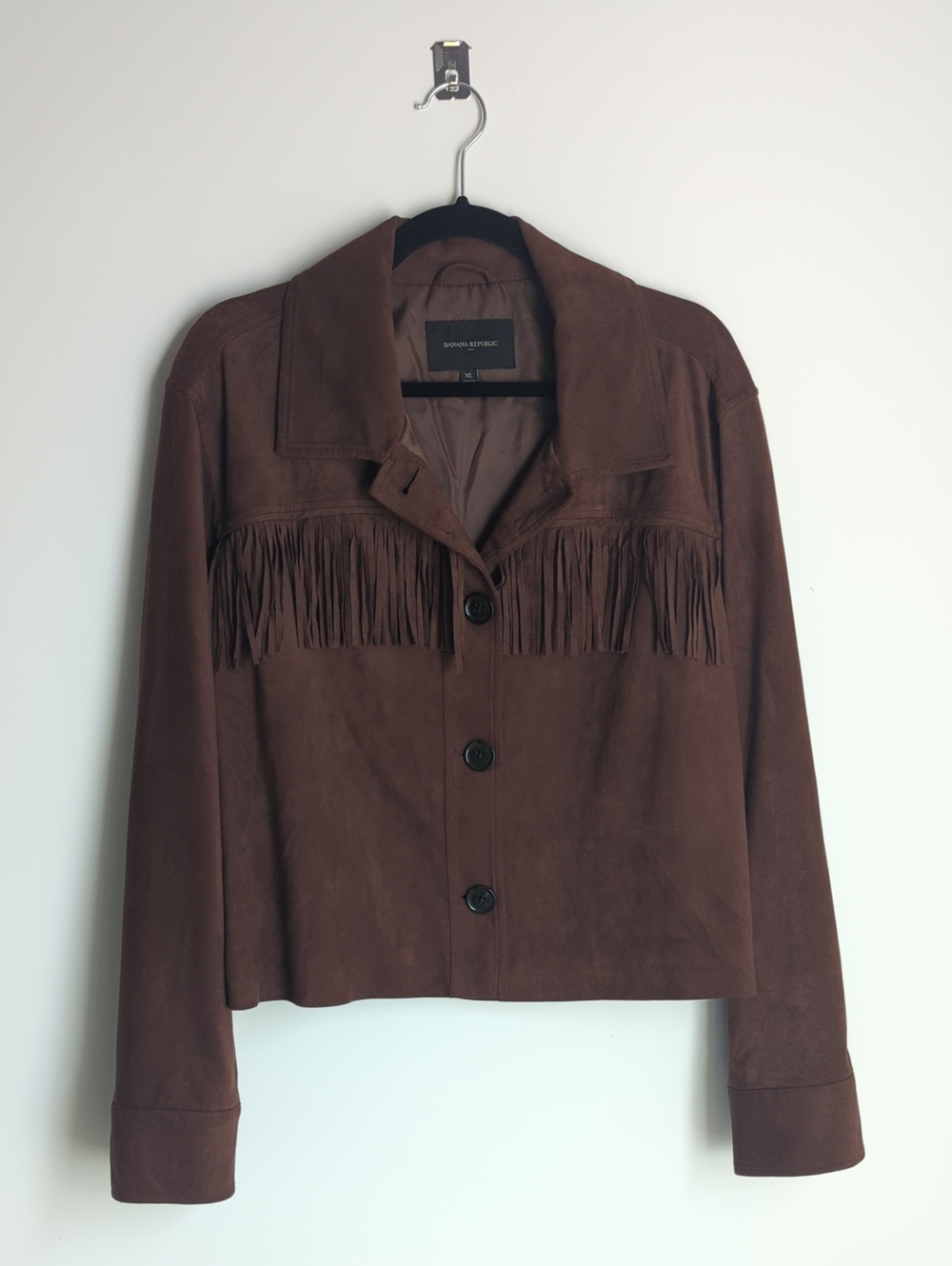Faux Suede Fringe Jacket